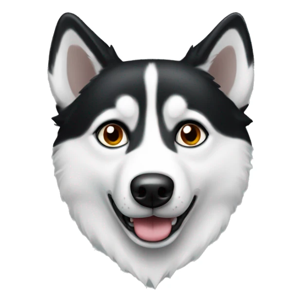 Black and white huskey with Heterochromia sticker