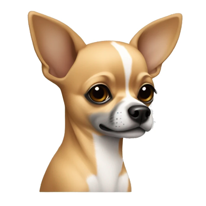 Create a Chihuahua in light Brown with grey and Brown and some Black Frackes  sticker