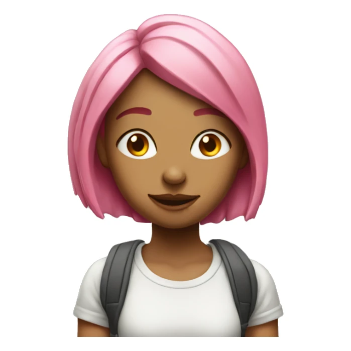 Stoner girl with pink hair sticker