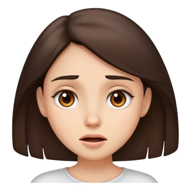 Wow emotion!!! (brunette girl) sticker