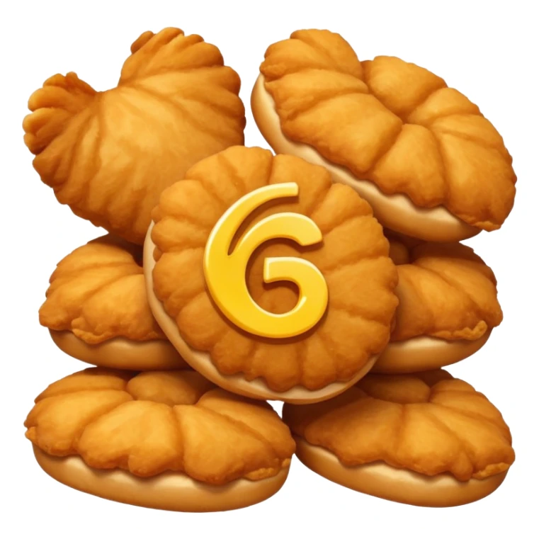 A bunch of chicken nuggets doing six seven sticker