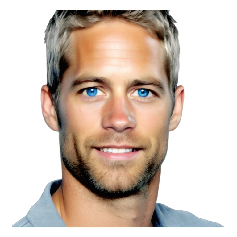 actor paul walker blue eyes with grey hair  sticker