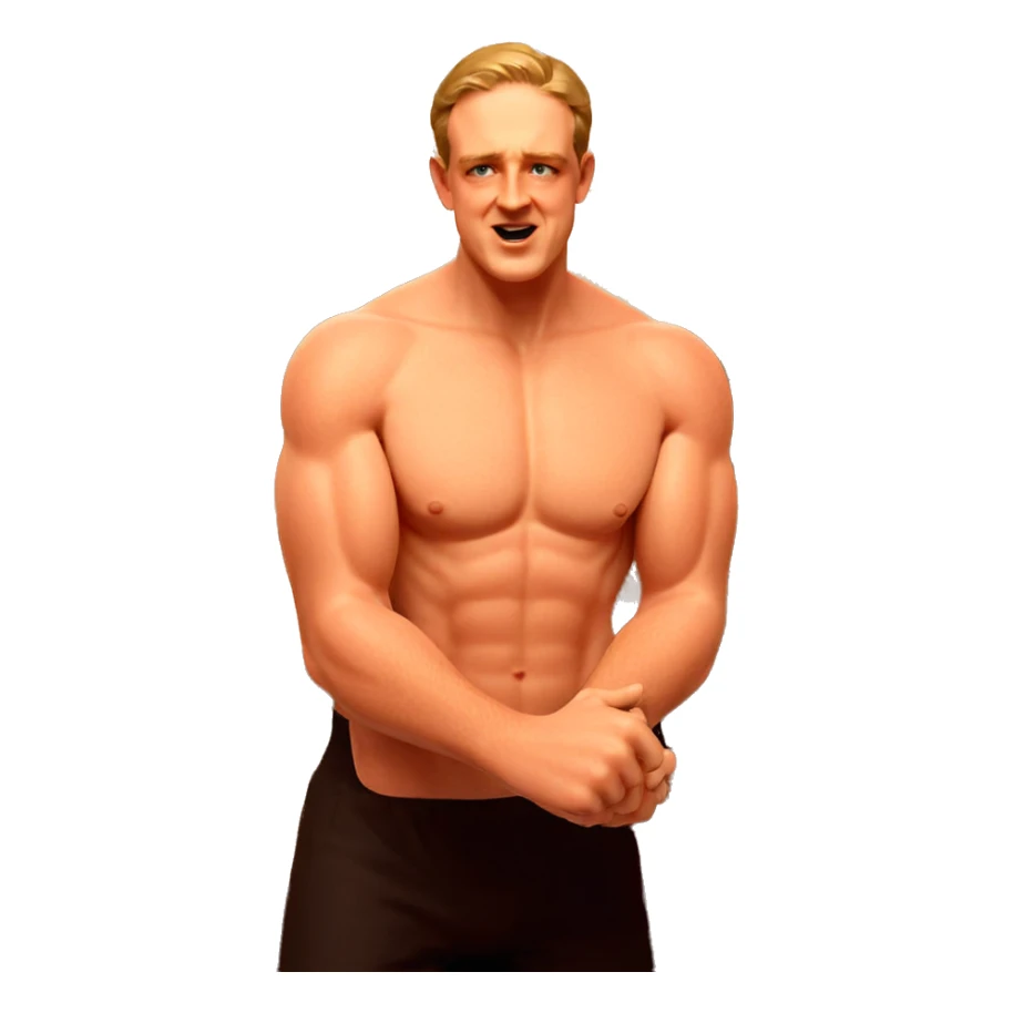 topless male indoors parody sticker