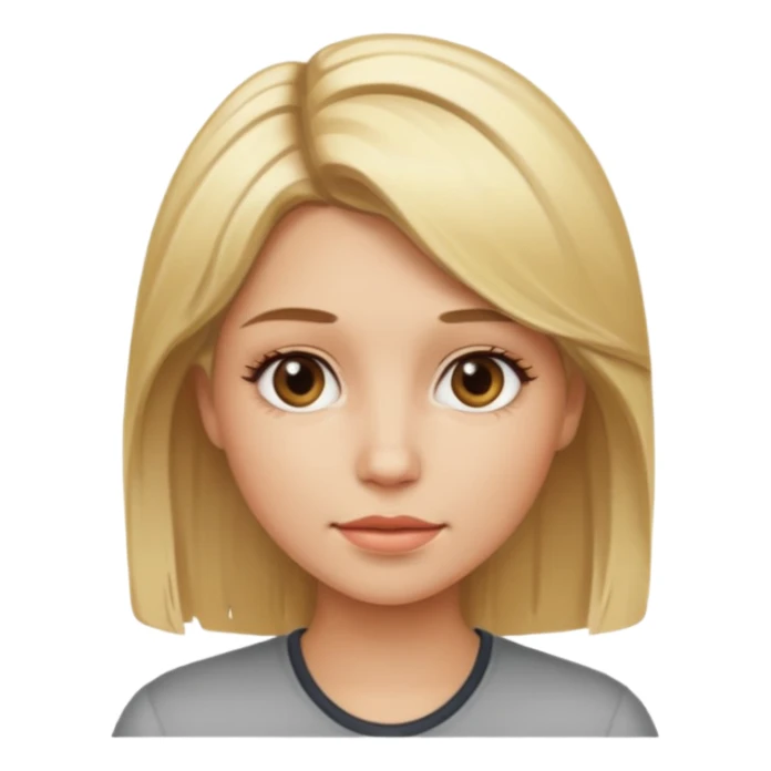 female with blonde hair and highlights sticker