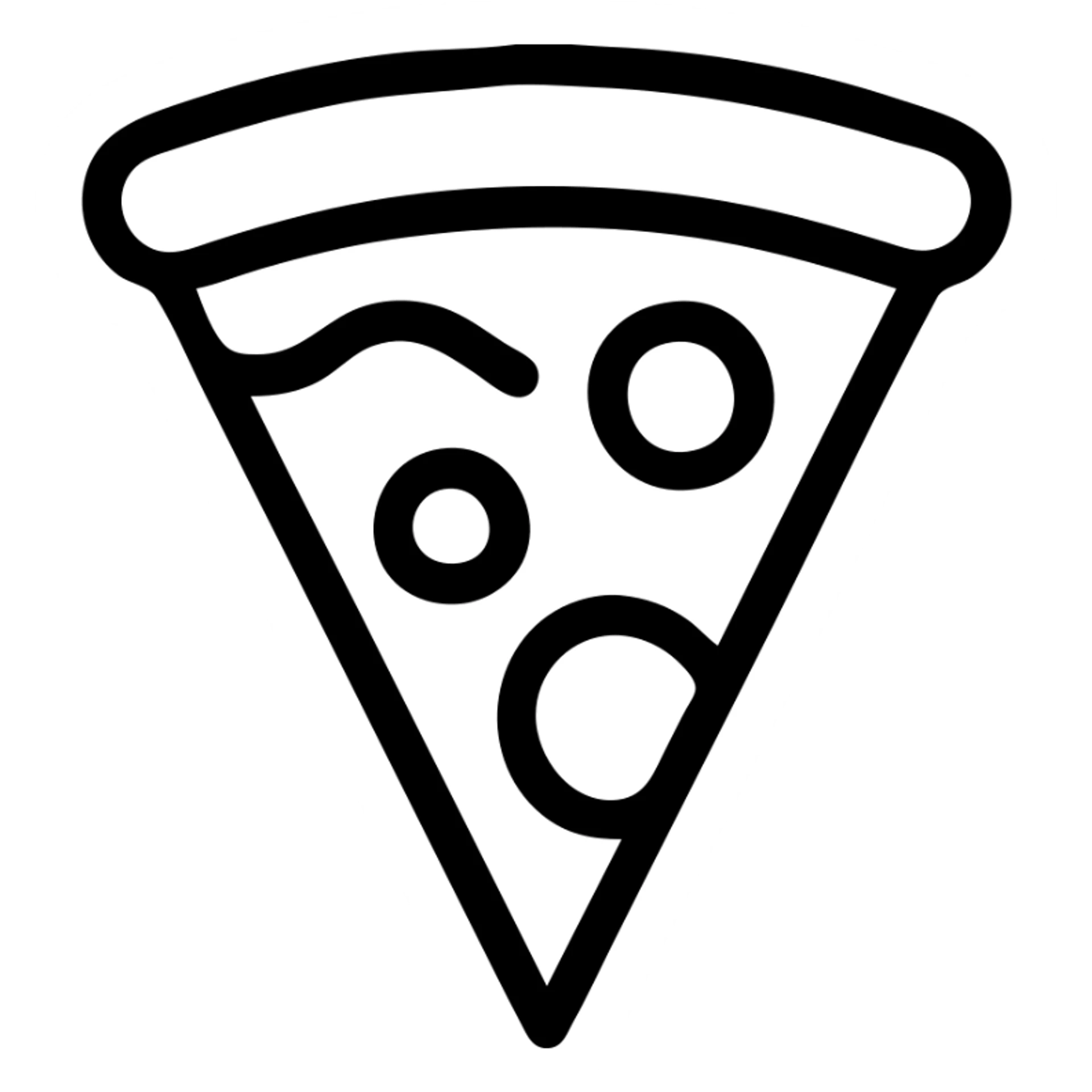 slice of pizza, outlined icon style sticker