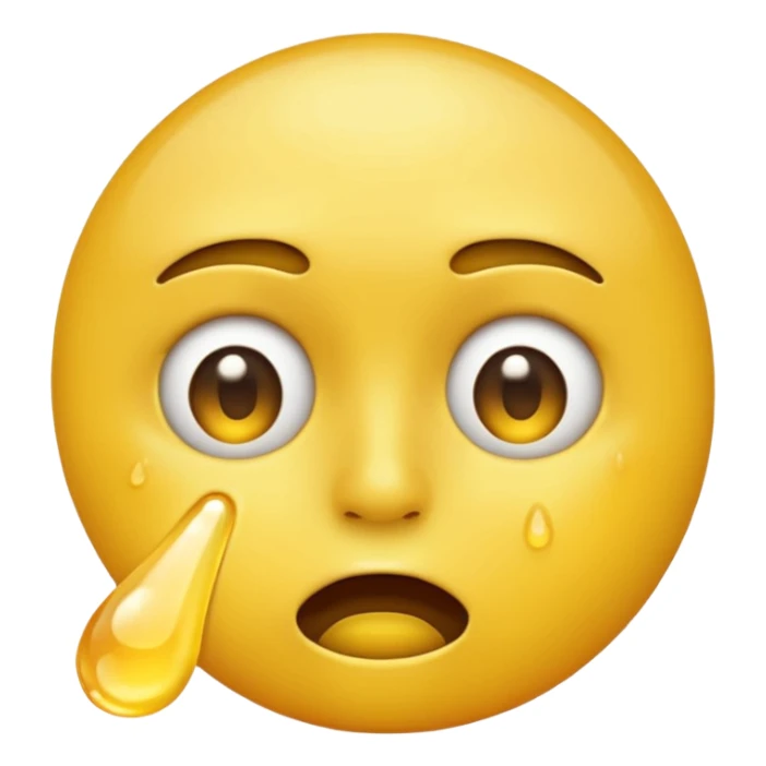 Face Exhaling emoji  with sweat sticker