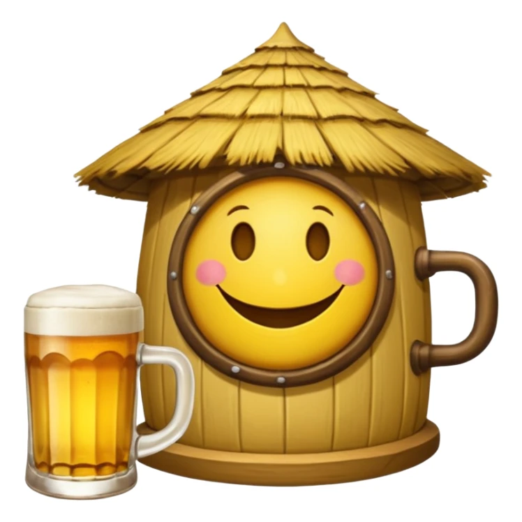 Ein lachender Smilie mit Bierglas und Gamsbart Hut sticker