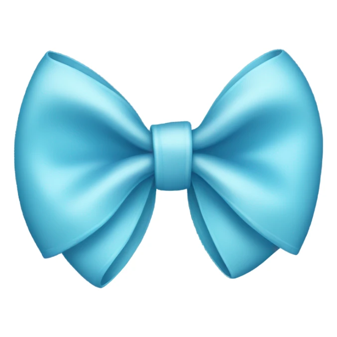 light blue bow  sticker