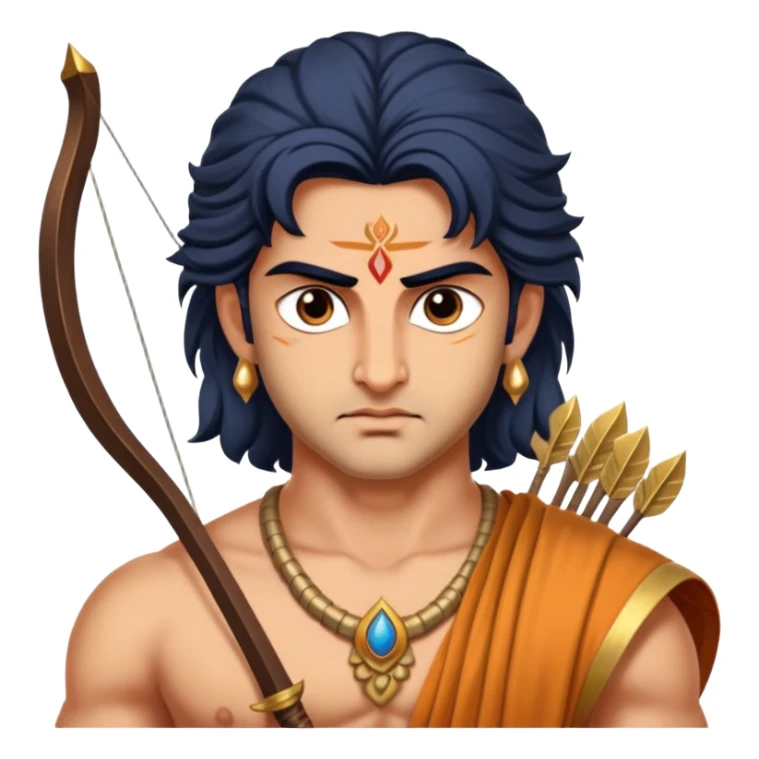 Arjun of Mahabharat with bow  sticker