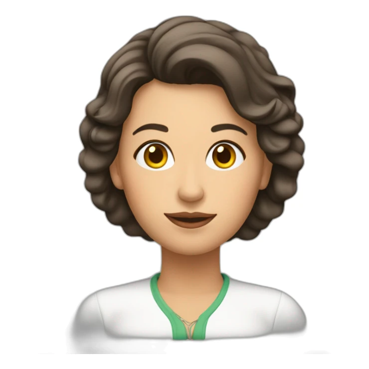 Mujer madura con media melena rizada  sticker