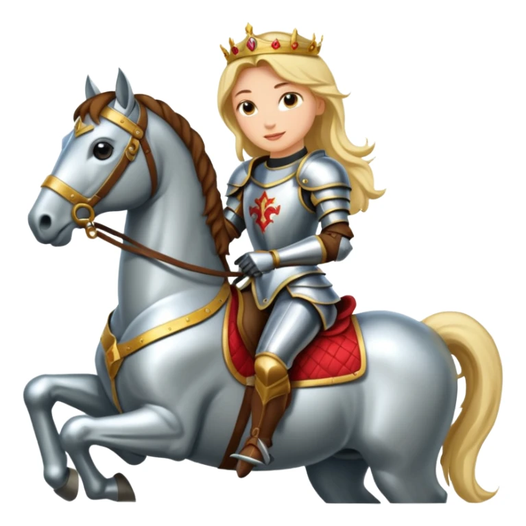 Renaissance princess knight on horse sticker