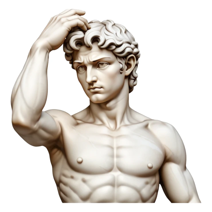 Michelangelo's David sculpture, Renaissance masterpiece, artistic representation of the biblical hero sticker