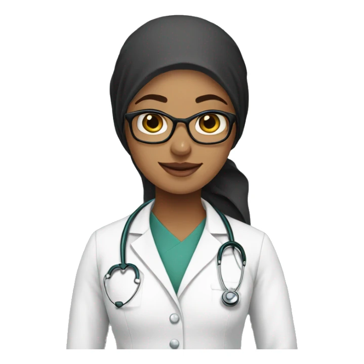 Beautiful Muslim doctor  sticker
