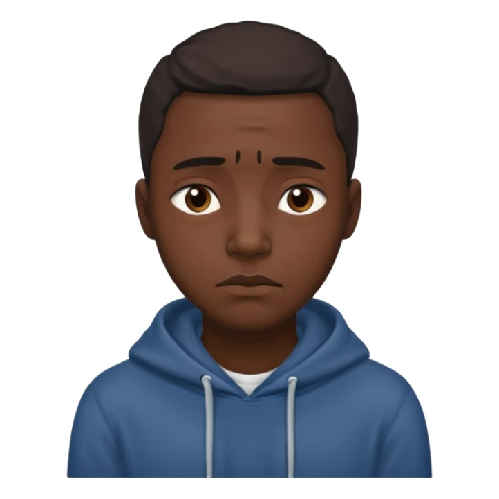 black man having Pity - feeling of sorrow and compassion for another sticker