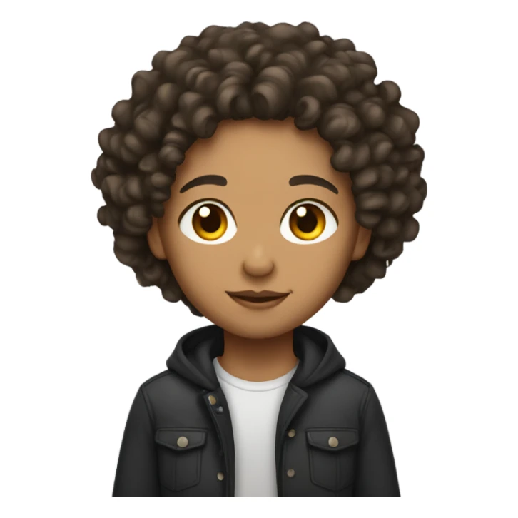 lightskin with curly hair  sticker
