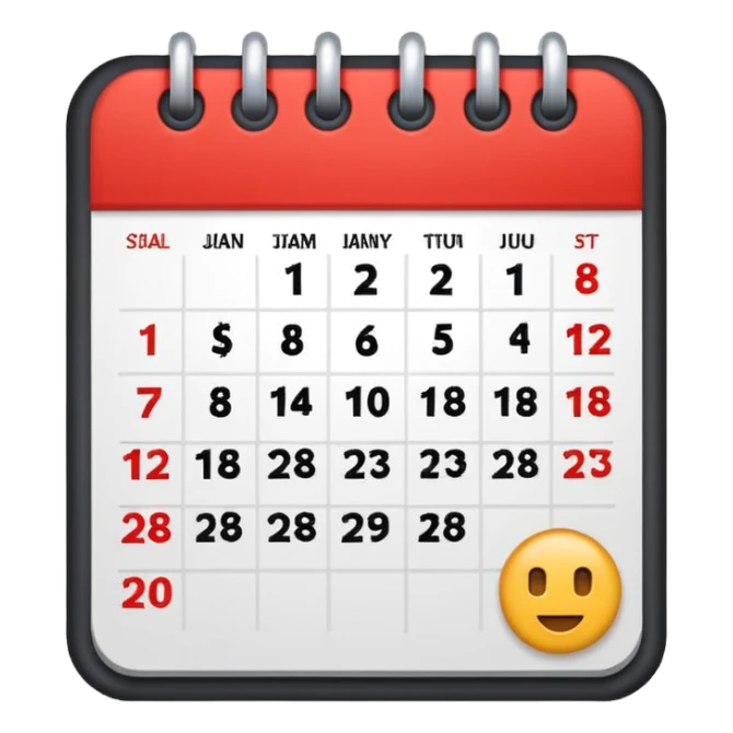 calendar emoji with $61 over the calendar sticker