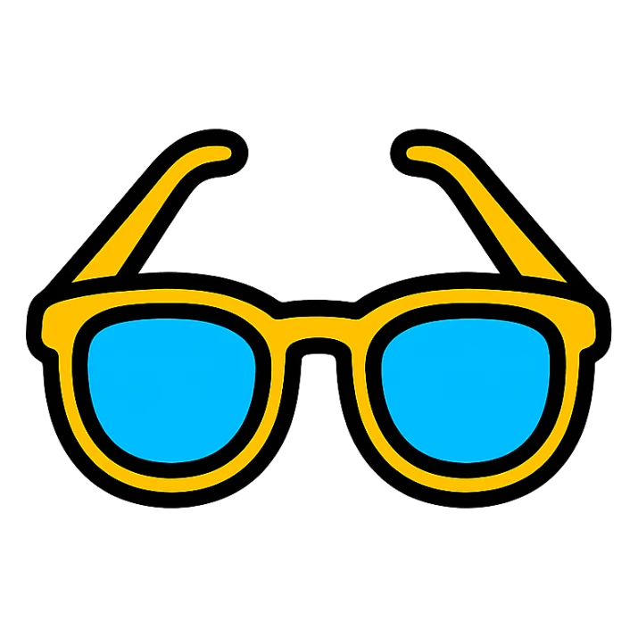 a pair of sunglasses sticker