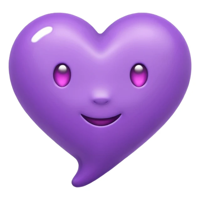 chat bubble emoji with a purple heart inside of it sticker
