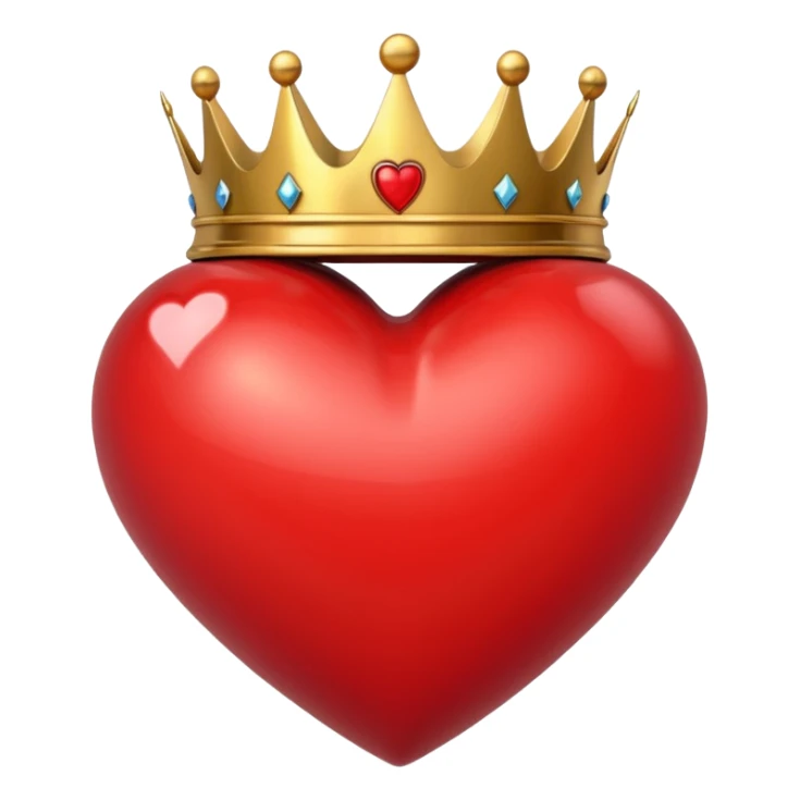 I want a red heart these emoji ❤️ and i also want a crown like this 👑 on it sticker