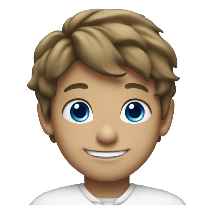 smiling boy in white shirt Blue Eyes sticker