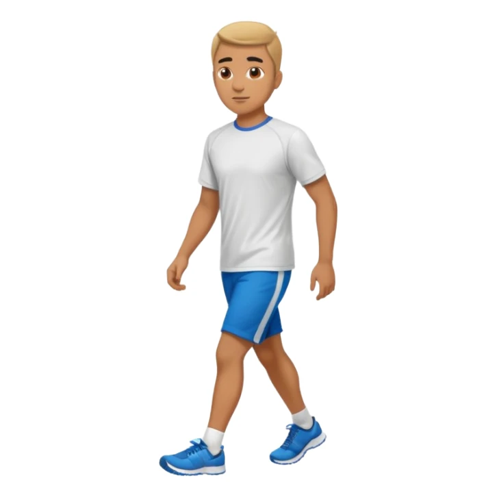 a man rucking with sport t shirt walking sticker