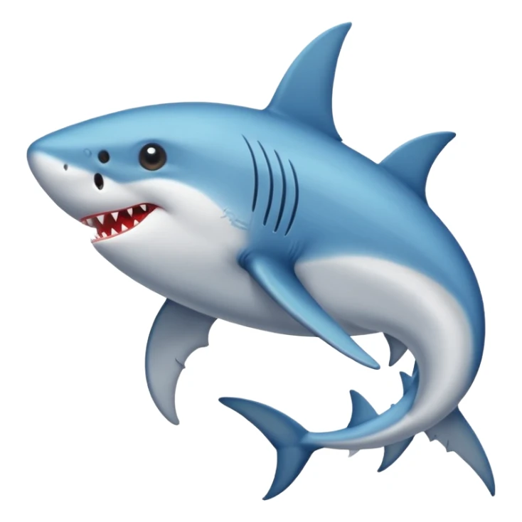 crea un tiburón con patas  sticker