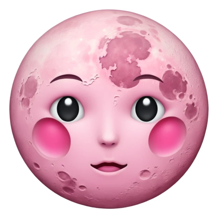 Pink moon with no body parts on it just a regular moon sticker