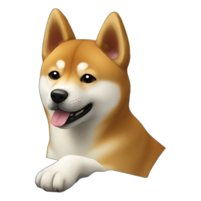 shiba inu in car sticker