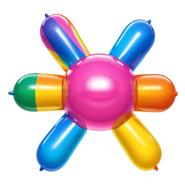   jeff koons style inflatable abstract art SPAM sculpture  sticker