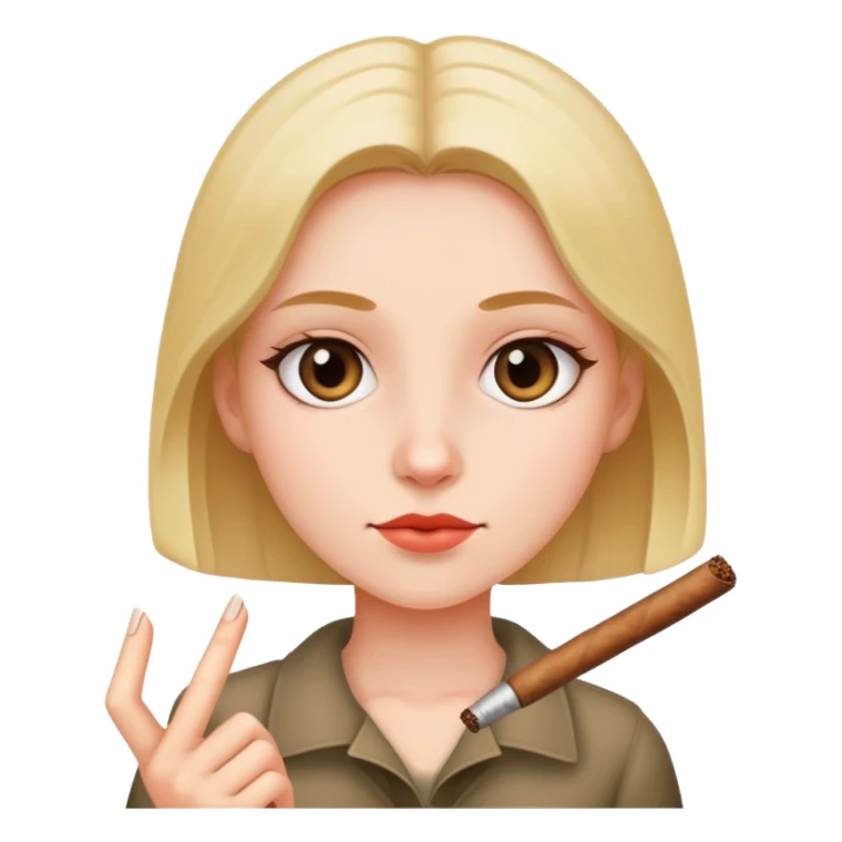 girl with blunt in hand sticker