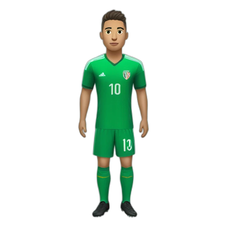 Sebastian driussi wearing a green soccer jersey sticker