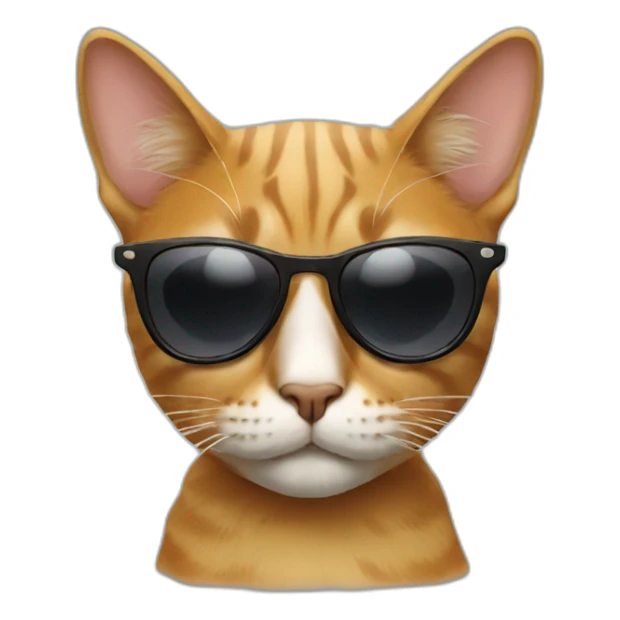 Cat with sunglasses sticker