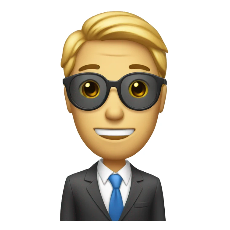 Make a realtor in a suit with  like a scrible covering eyes sticker