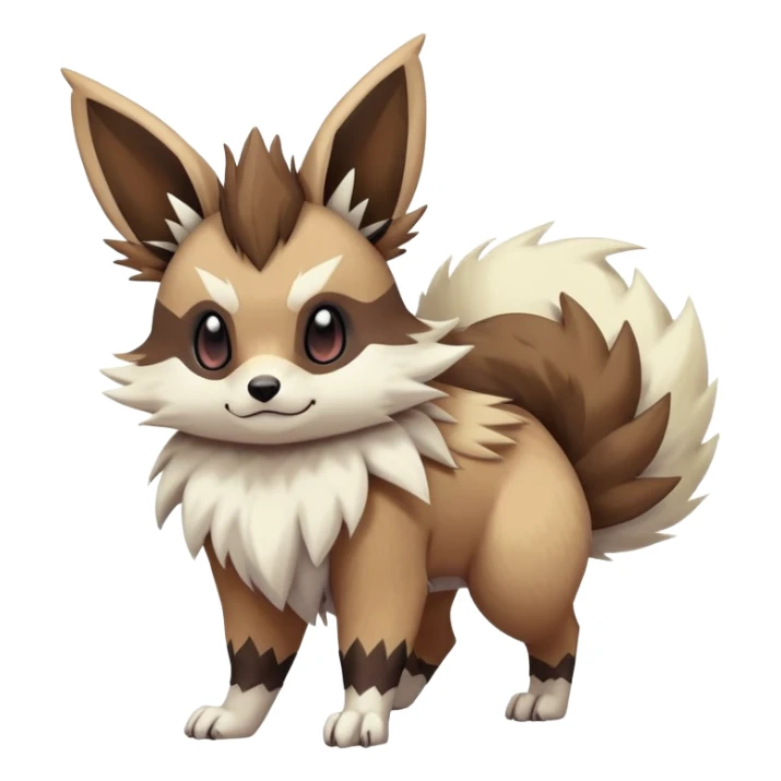 zigzagoon-Eevee-linoone-furret-Fakémon-hybrid-creature (full body)  sticker