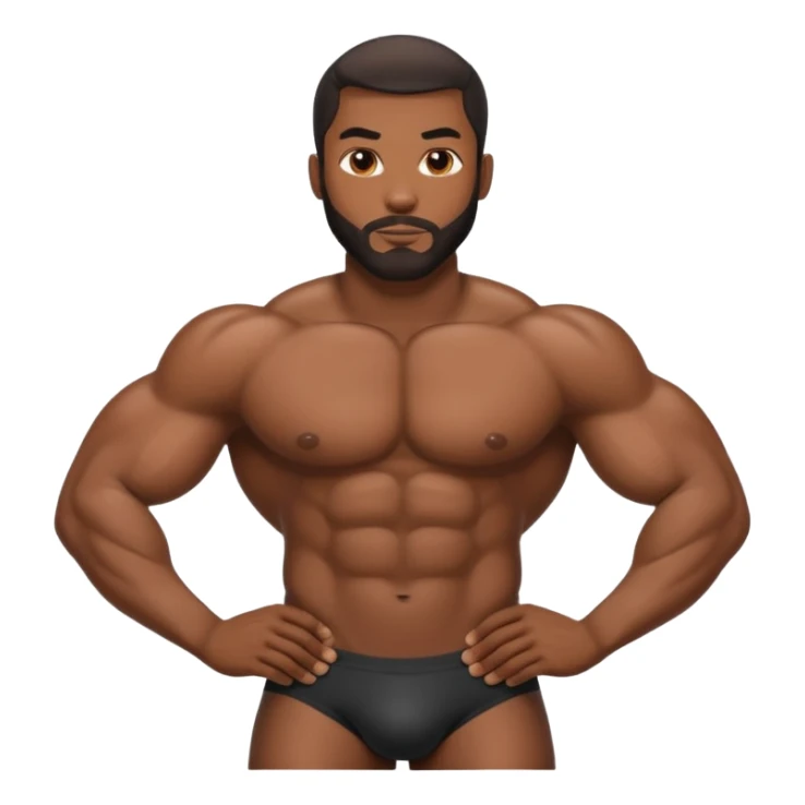 Giant big booty black oily man  sticker