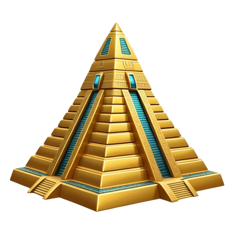 Annunaki ancient gold ziggurat spaceship sticker