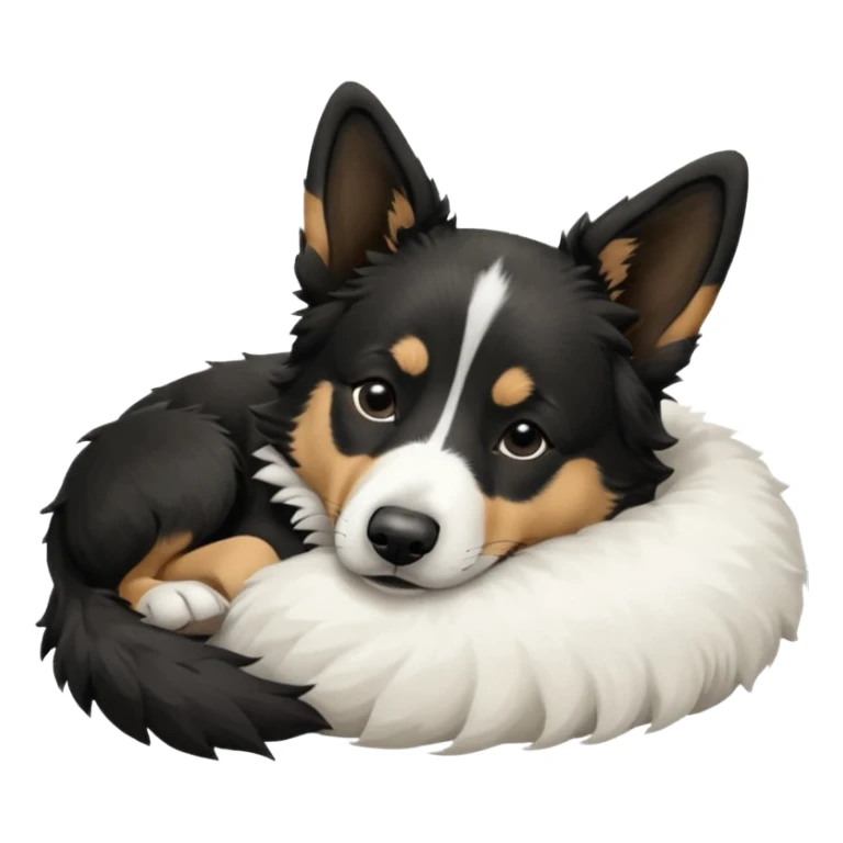  Dog blac and white sleep malinois and border collie  sticker