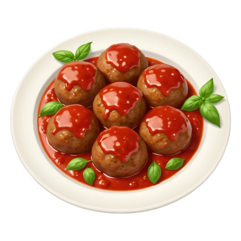 a plate of meatballs sticker