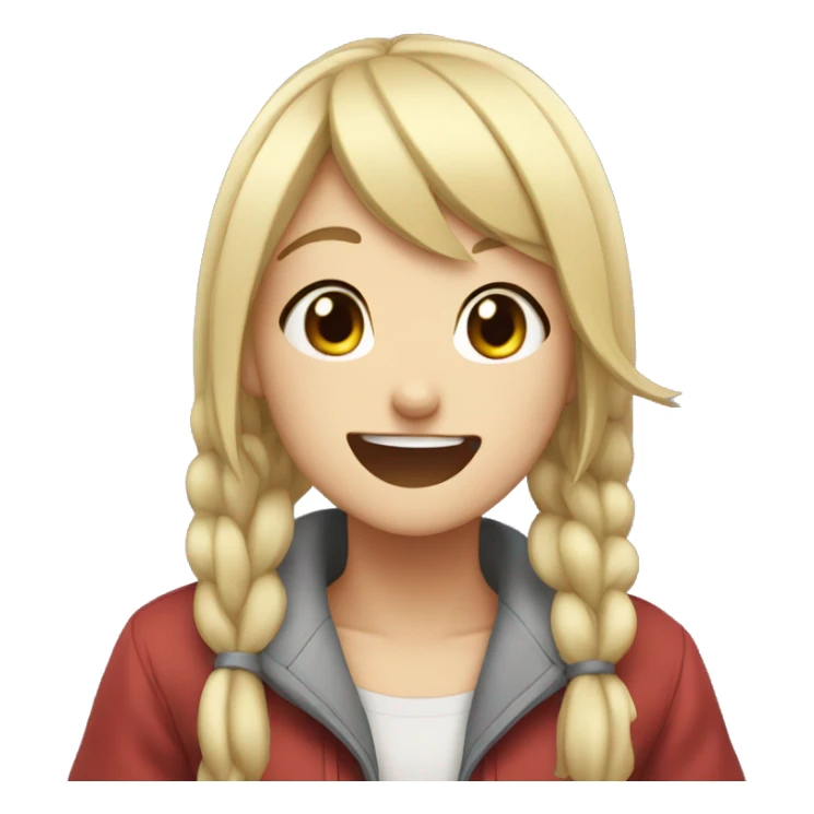 Anime girl celebrating sticker