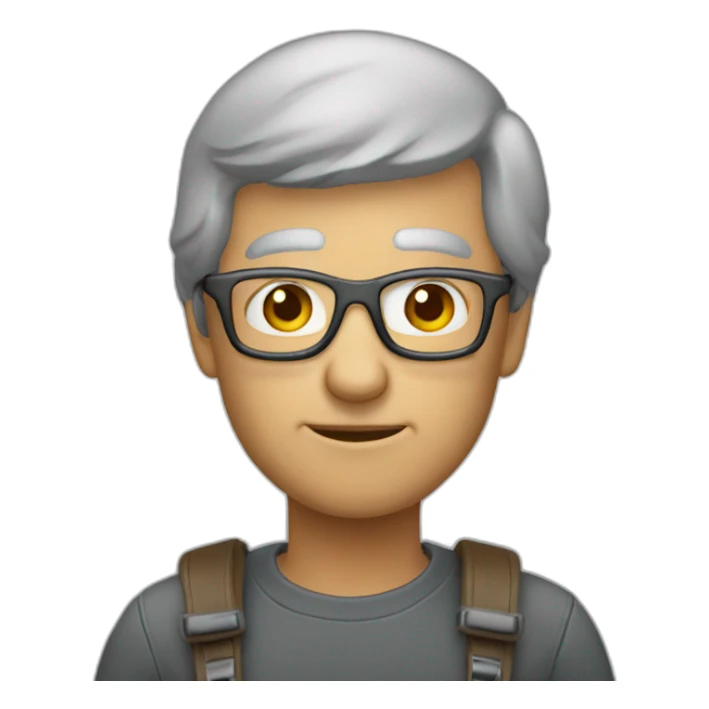 photographer, old, grey, action, no hat sticker