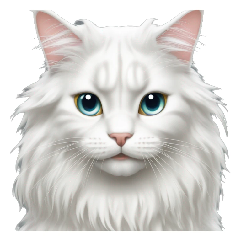 White Maine Coon saying yas  sticker