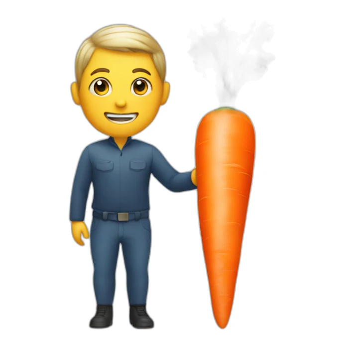 holding a carrot sticker