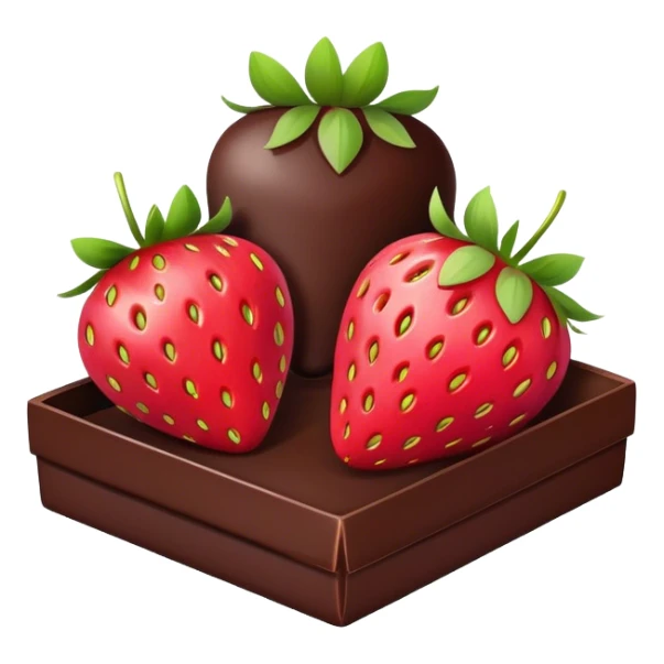 gift set of strawberries in chocolate sticker