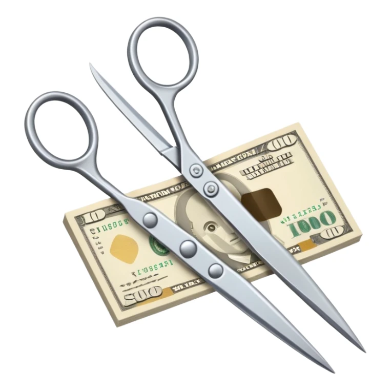 scissor cut money sticker