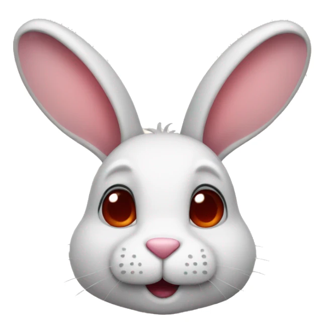 rabbit head in love with heart eyes sticker