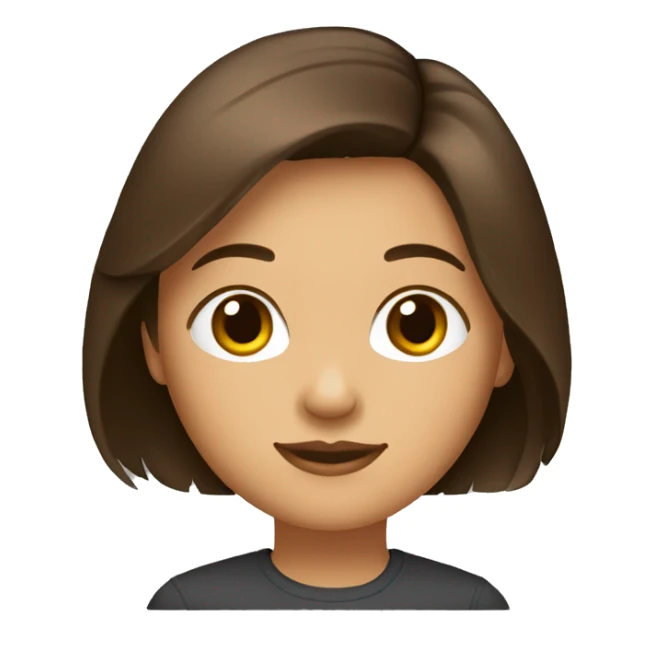 fille brune cheveux au carré sticker