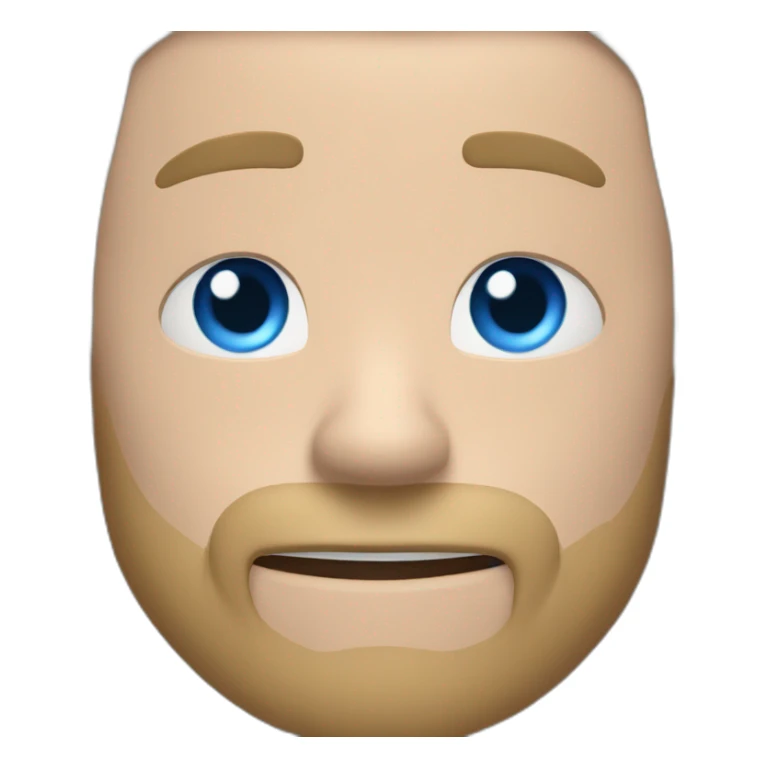 white Man brown hair and beard and blue eyes flexing bicep sticker