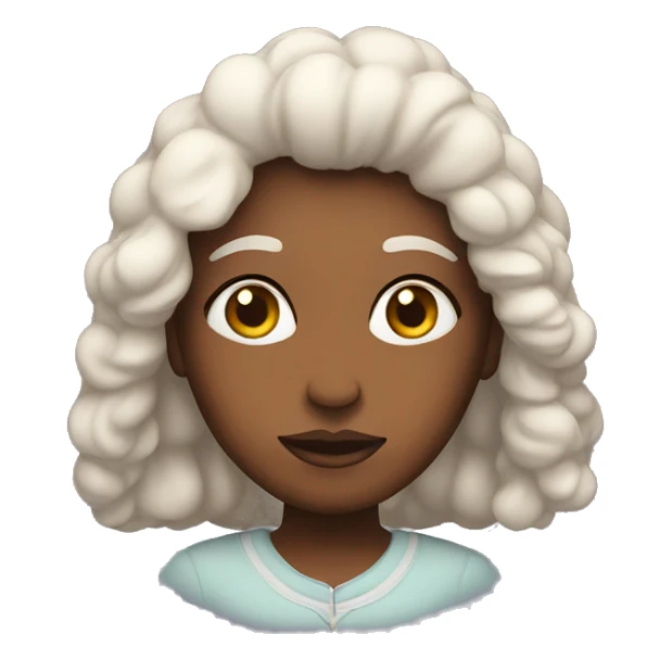 madre pelo negro y largo y con piel clara sticker