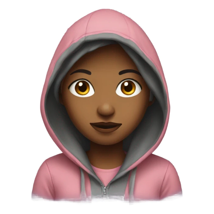 Girl wearing a hoodie  sticker