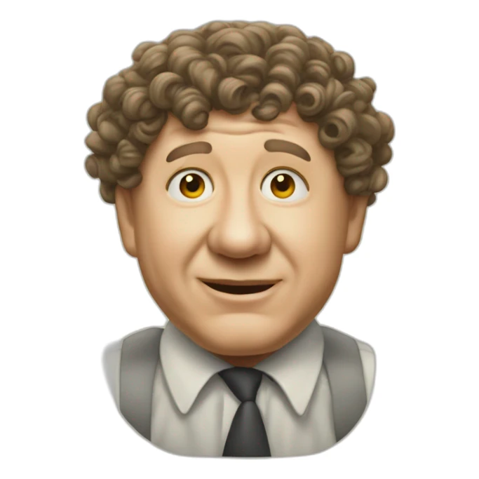 Curly Howard of the three stooges sticker